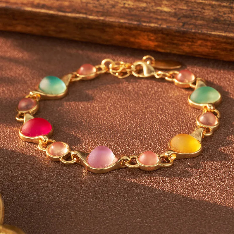 Colored Crytal beaded Bracelet - Elegant Charme