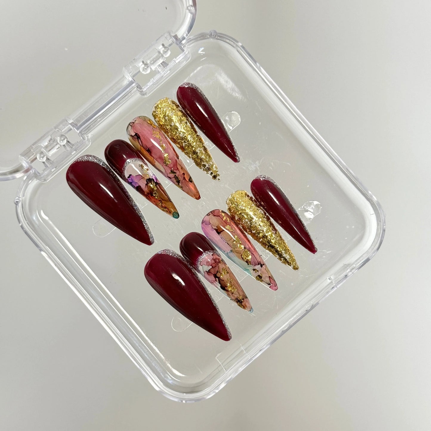 Crimson Bloom Nail - Elegant Charme