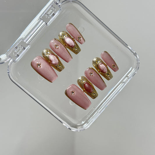 Blush Gold Elegance Nail - Elegant Charme